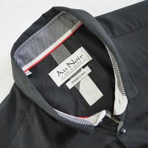 Au Noir White Label Sz 4 Men's Black Casual Button Down Shirt 100% Cotton